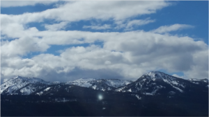 snow capped mountains