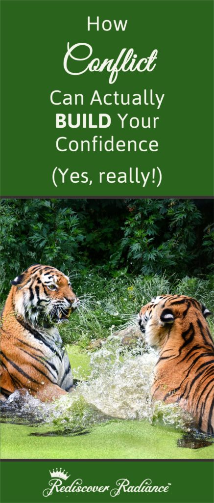 conflict can build your confidence pinterest image